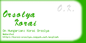 orsolya korai business card